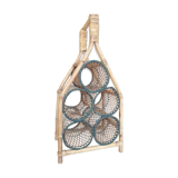 Rattan and bamboo bottle holder