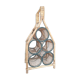 Rattan and bamboo bottle holder