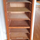 Rolling curtain filing cabinet in vintage oak