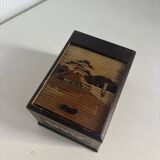 Vintage 1960 cigarette holder wooden dispenser Japan groom - 12 x 9 cm