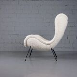 Madame lounge chair in bouclé by Fritz Neth for Correcta