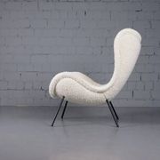Madame lounge chair in bouclé by Fritz Neth for Correcta