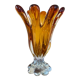 Chalice vase in amber glass