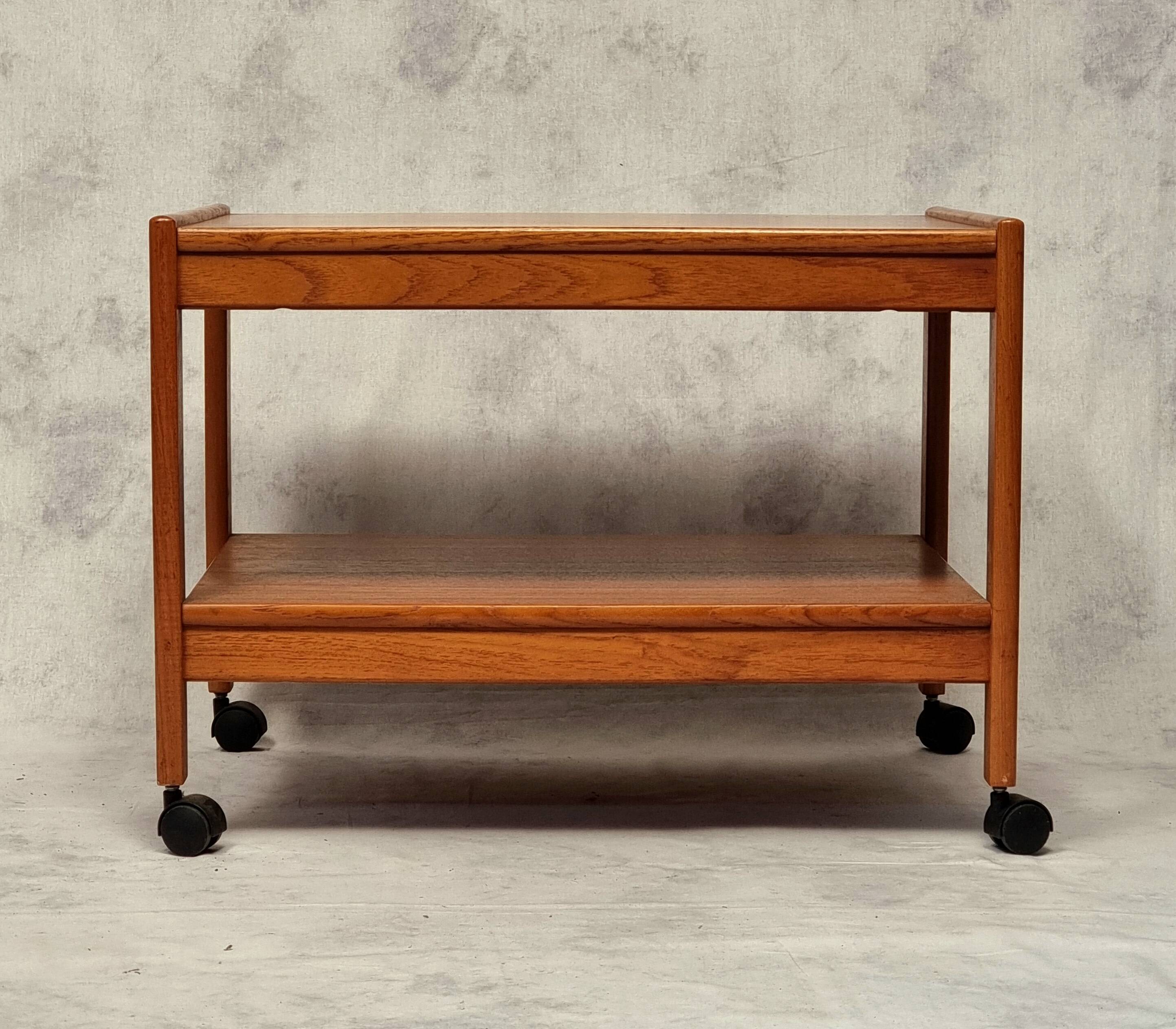 Vintage Scandinavian Rolling Trolley - BRDR Furbo, Spøttrup - Teak - Ca 1960