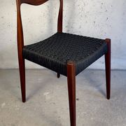 Dining chair – Teak and black Danish cord, 1960