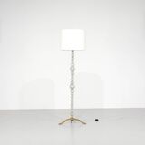 Murano glass and bronze floor lamp attributed to Seguso Vetri, Italy.