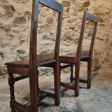 Set of 2 Antique Oak Chairs – 19th Century, Auvergne