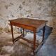 Antique French oak table, writing table from the early 19th century.