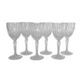 Lot 6 crystal glasses of Arques collection "Constance"