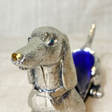 Dachshund in metal and resin. 13*7 cm. Very good condition