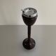 Autonomous industrial ashtray in brown metal and plexiglass, 1970, Italy