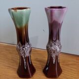 Vallauris flamed soliflore vases