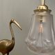 Vintage art deco tulip pendant light in frosted glass