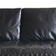 High-end black leather sofa, Ligne Roset model Stricto Sensu.