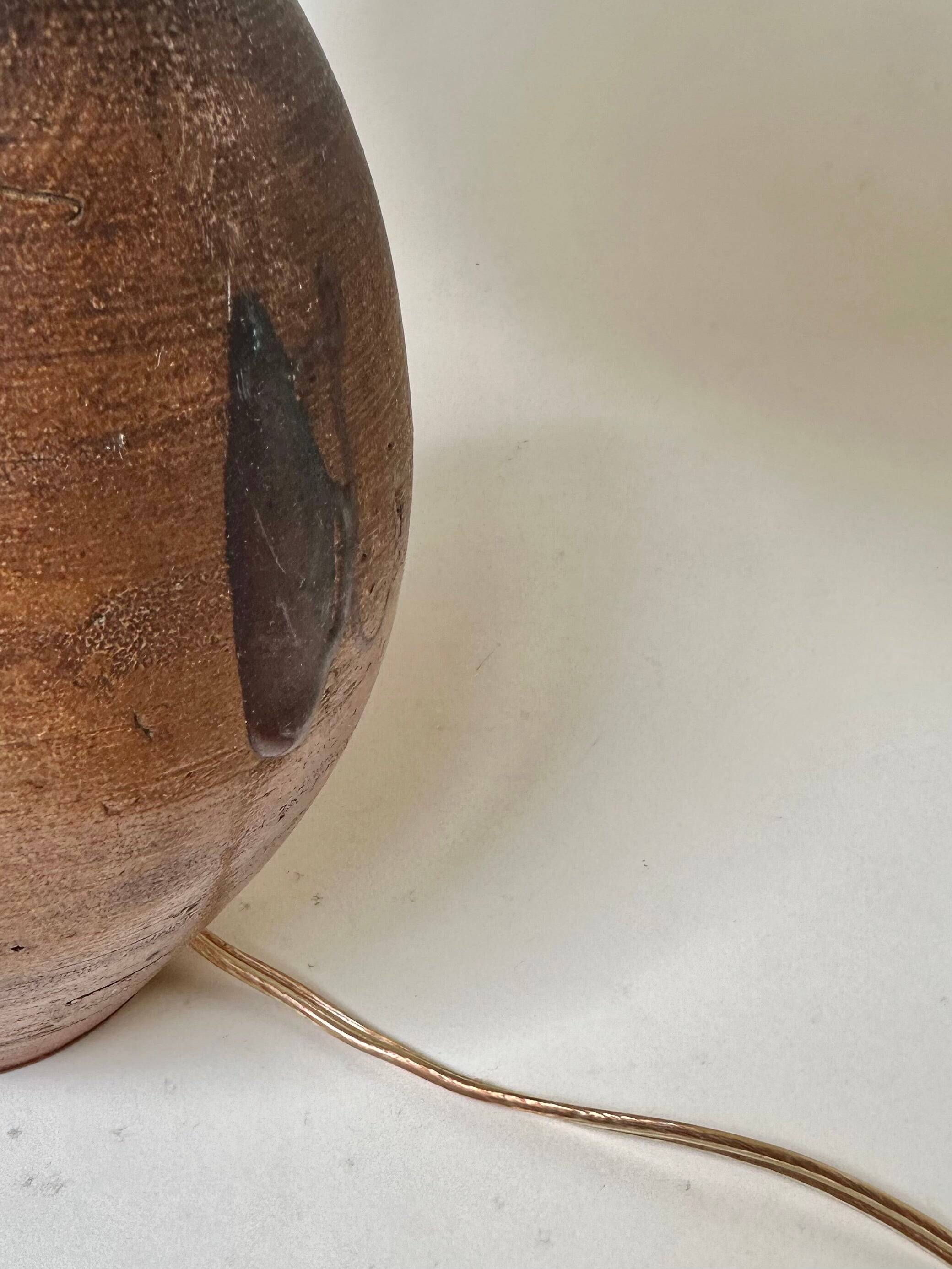 Stone lamp with pleated shade