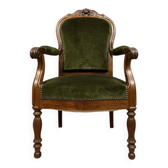 Pretty Napoleon III period office armchair in mahogany