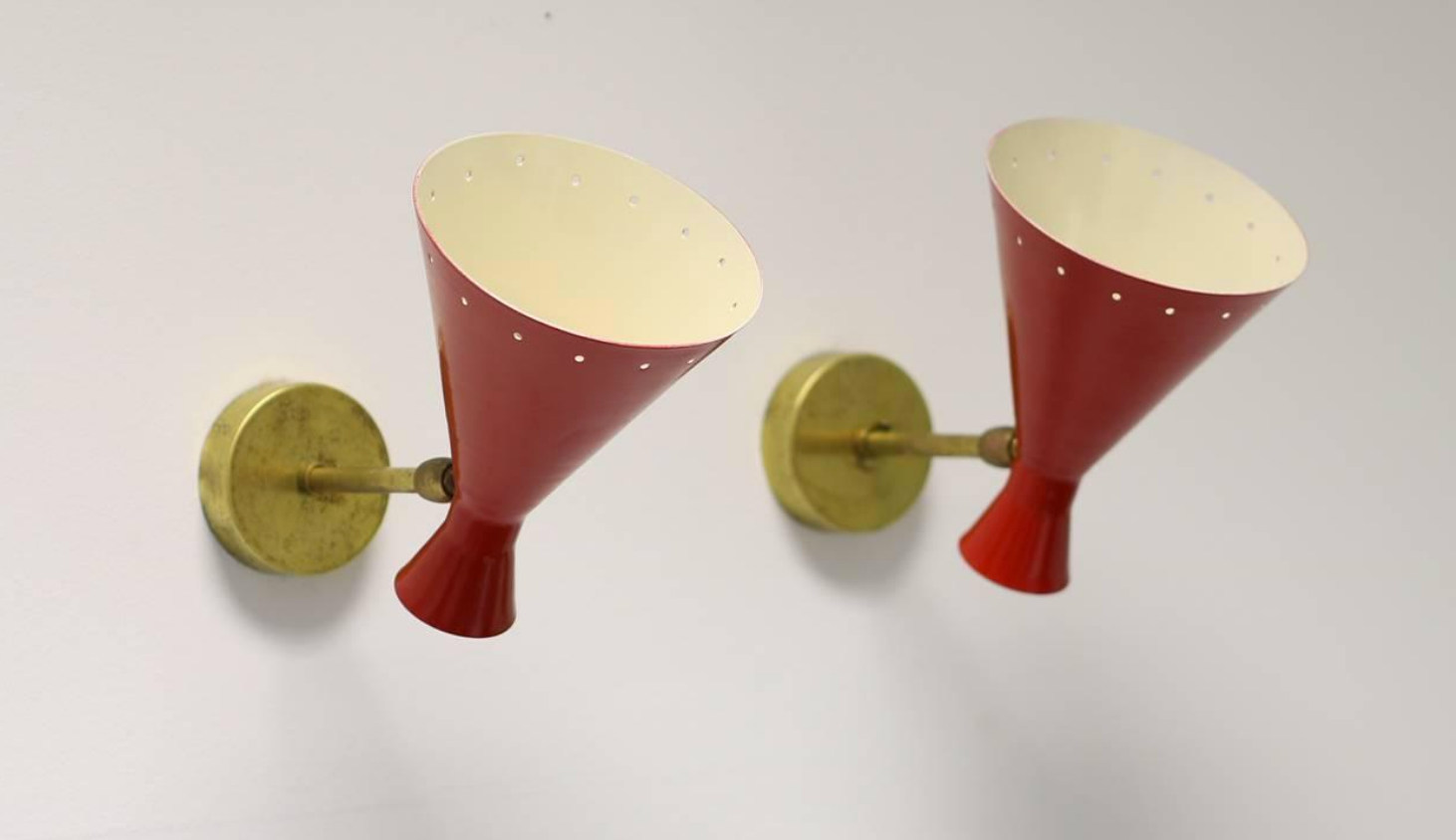 Pair of sconces in the style of creations of the 50s