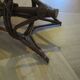 Set of 2 swivel bar stools / chairs - wood - cane - rattan - 80s