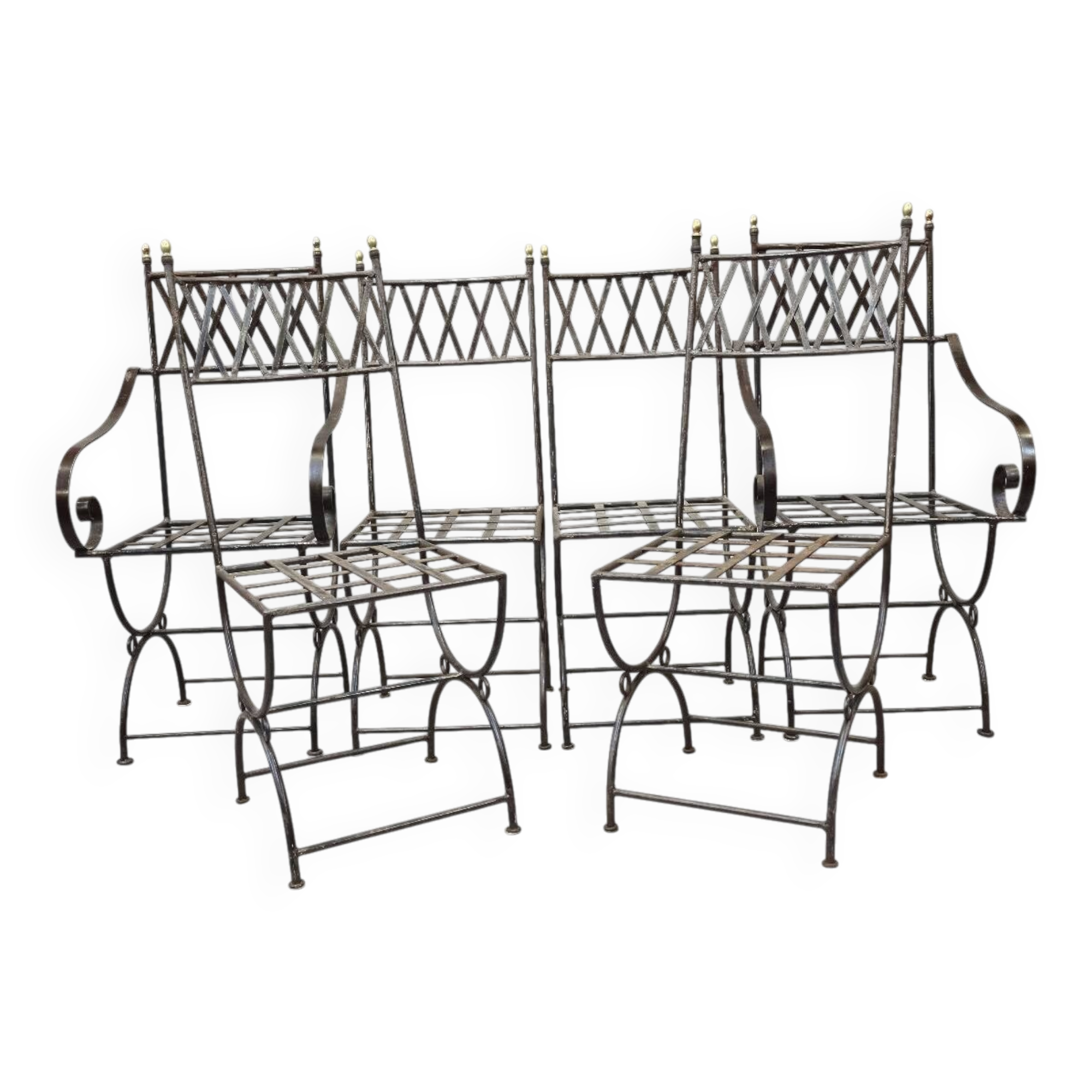 Wrought iron garden furniture