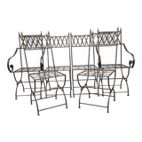 Wrought iron garden furniture