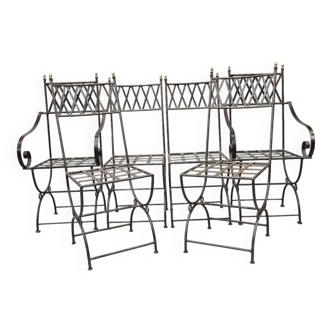 Wrought iron garden furniture