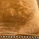 6 Art Deco gondola chairs in solid wood and brown suede