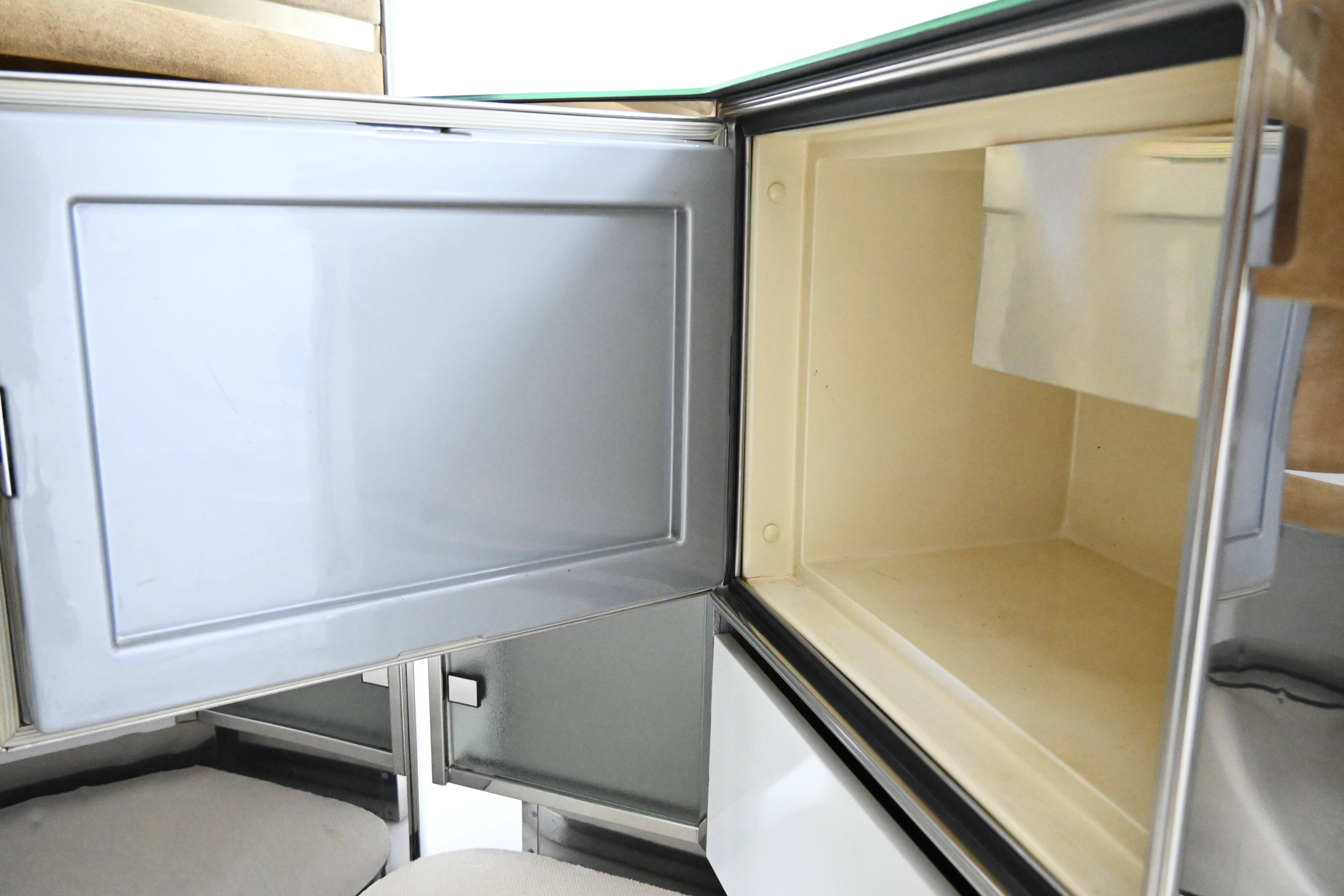 Bar set attributed to Willy Rizzo, 1970s.