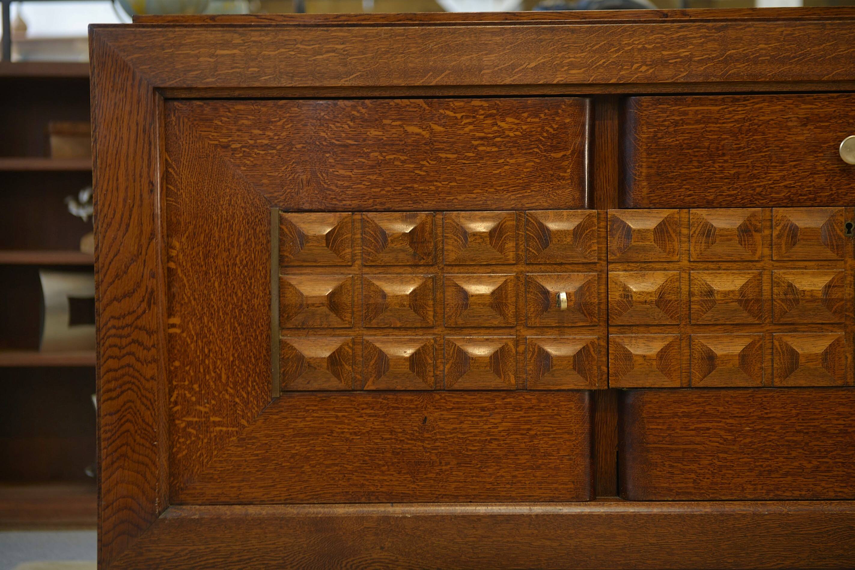 Brutalist sideboard attributed to Charles Dudouyt 1940s