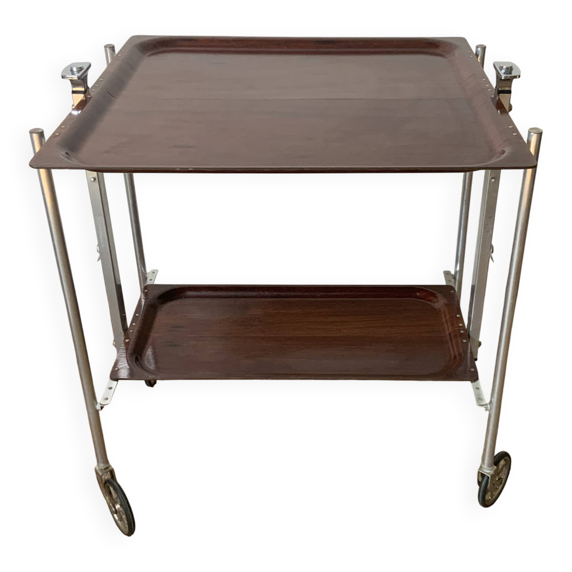 Vintage 70s folding dessert trolley