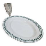 Oval Longwy earthenware dish