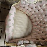 Pair of 1960s silk bergère armchairs