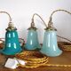 Vintage opaline suspension "light blue" vintage opaline suspension lamp