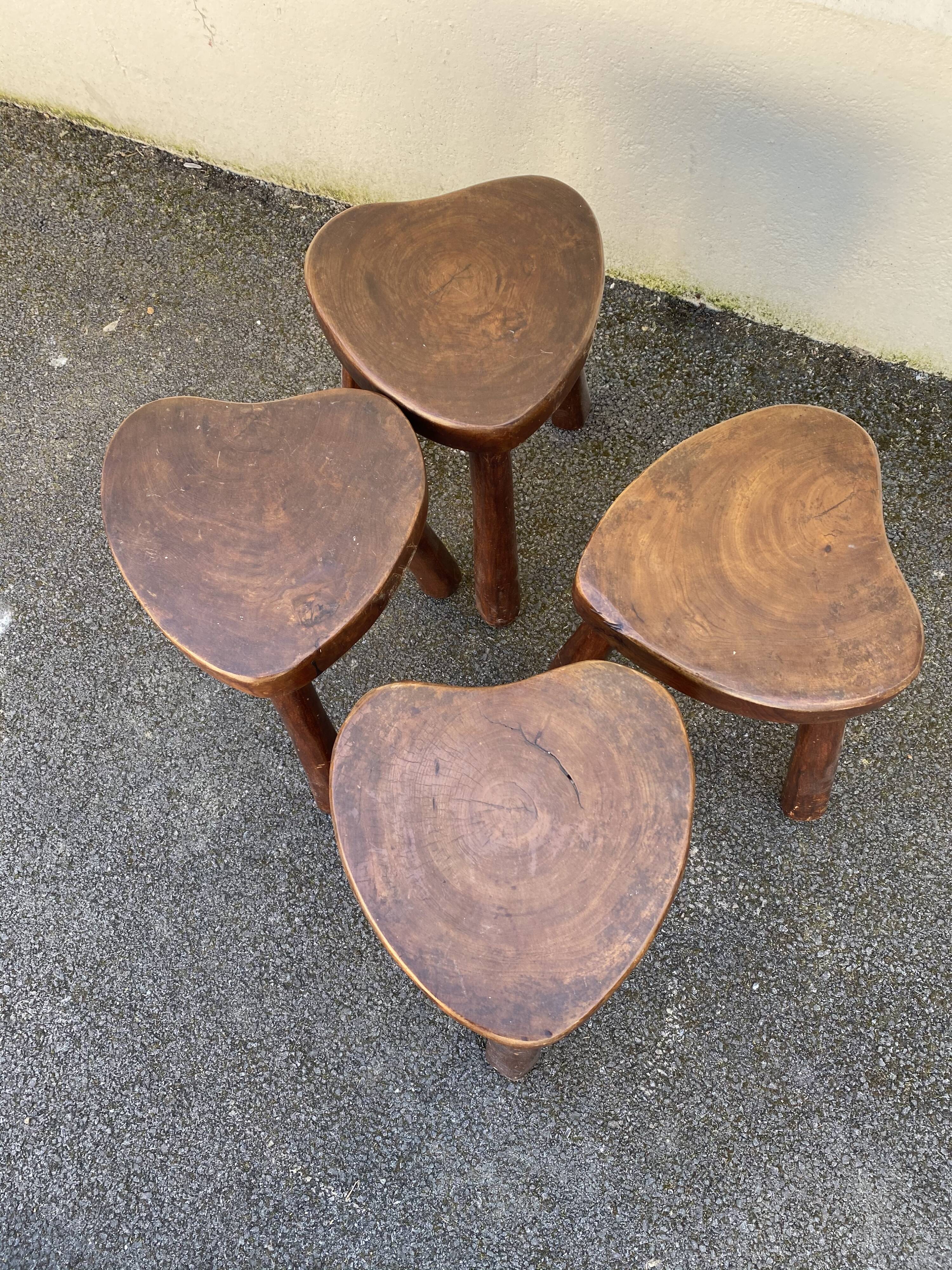 Series of 4 modernist stools