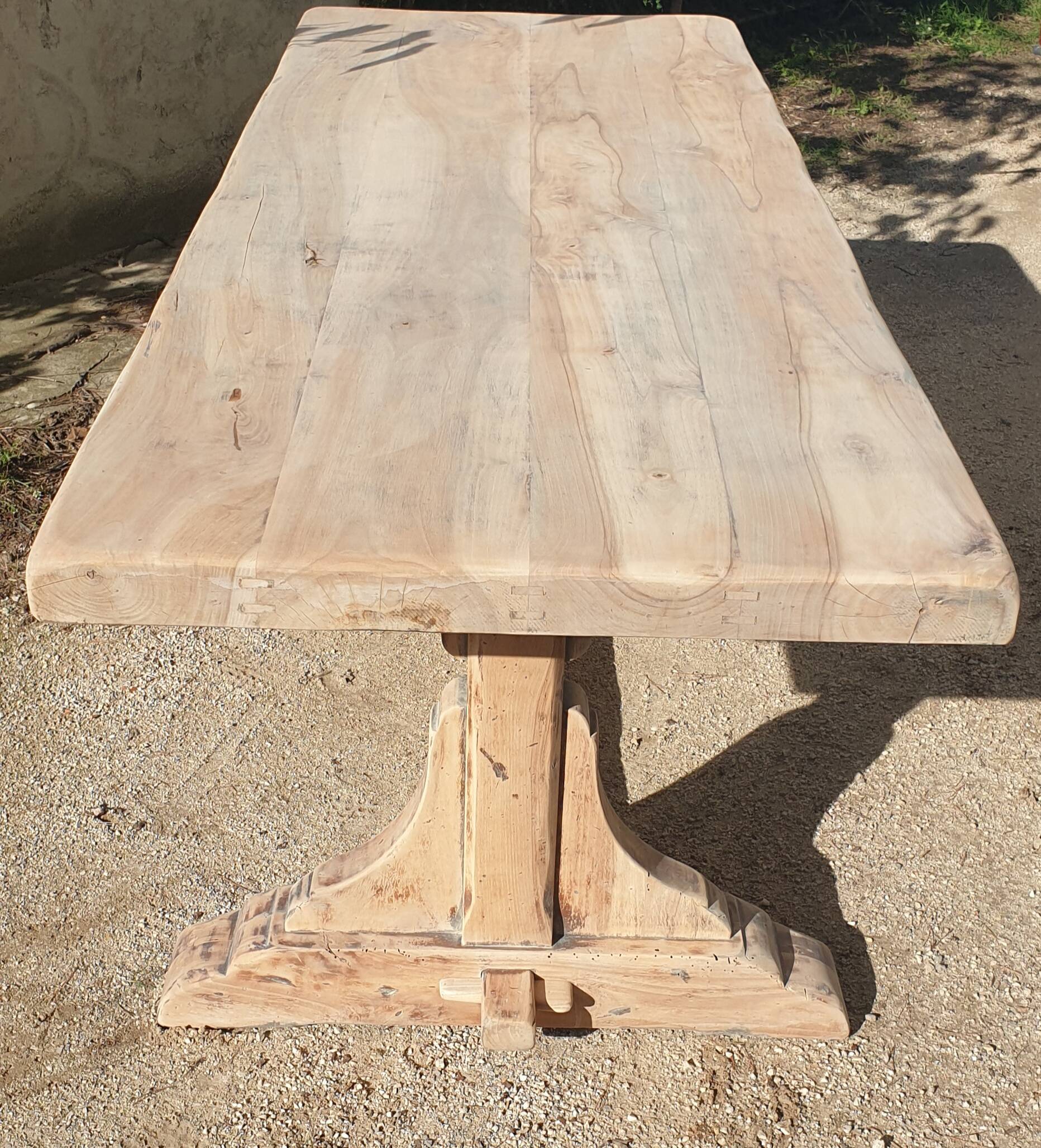 Solid wood farmhouse table, 220 cm