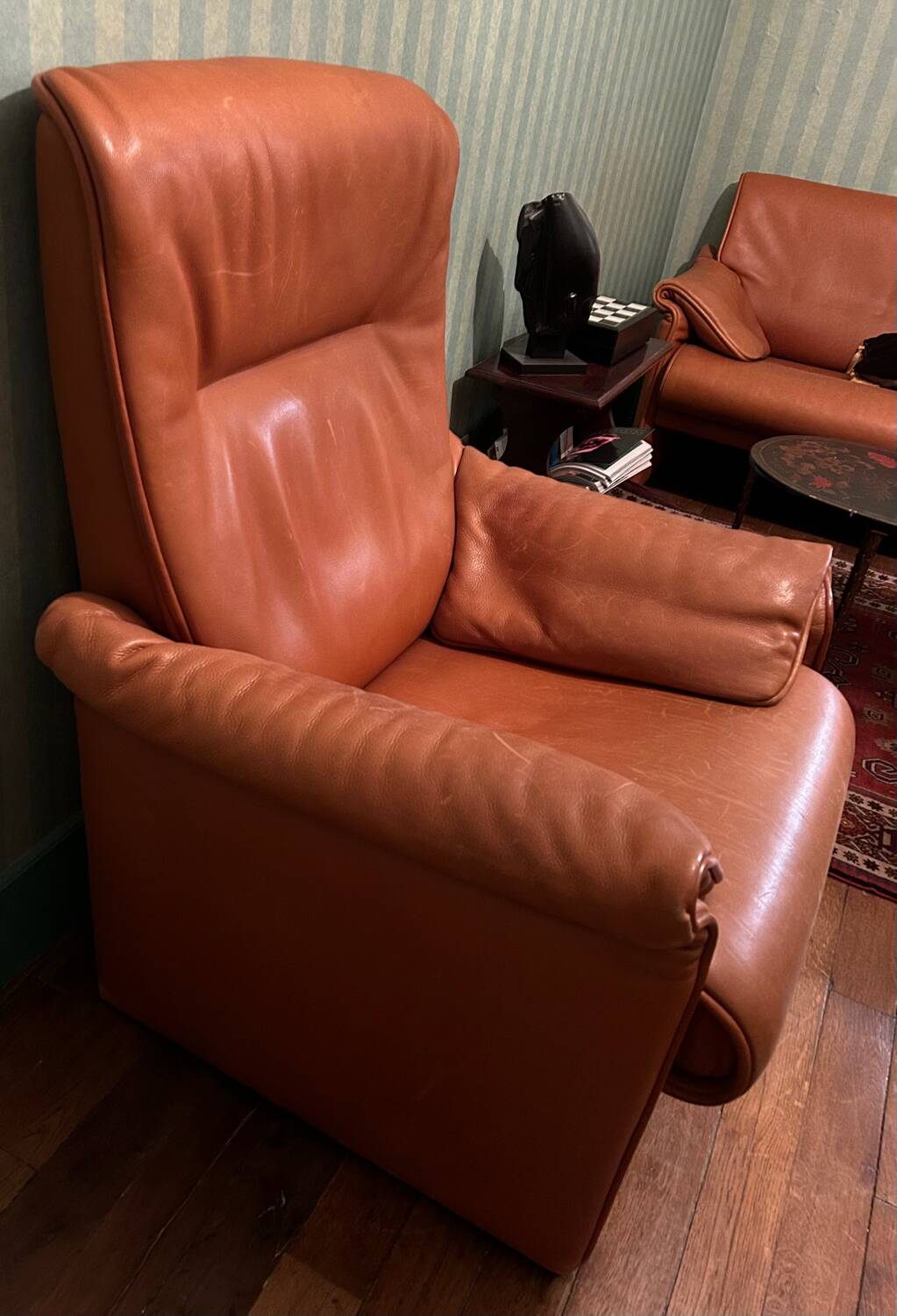 De Sede tan leather rocking chair