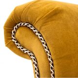 Yellow Wingback armchair, Scandinavia, 1940s