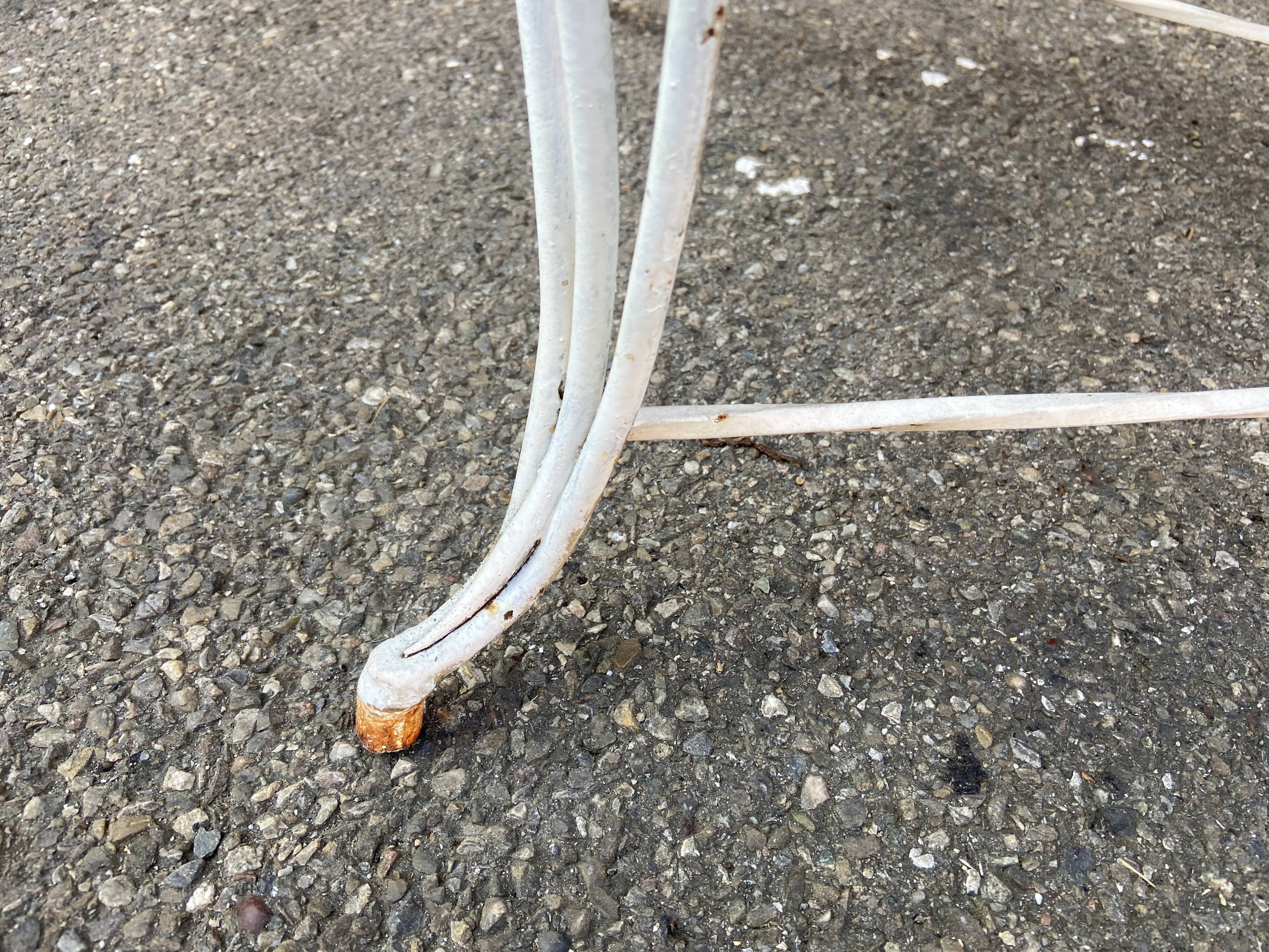 Vintage wrought iron garden bench