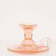 Pale pink glass candlestick mid-century, Europe, 1960s