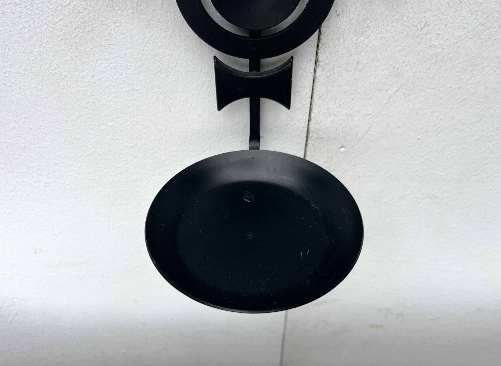 Mid-century modern Danish candle holders in metal and glass by Dantoft, 1960s, set of 2.