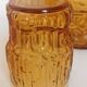 Service à orangeade verre texturé ambre Empoli 2 carafes 12 verres Années 70