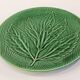 1 flat dessert plate, Gien Primefleur collection, in green slip