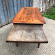Antique Louis Philippe table in solid cherry and oak with 3 drawers