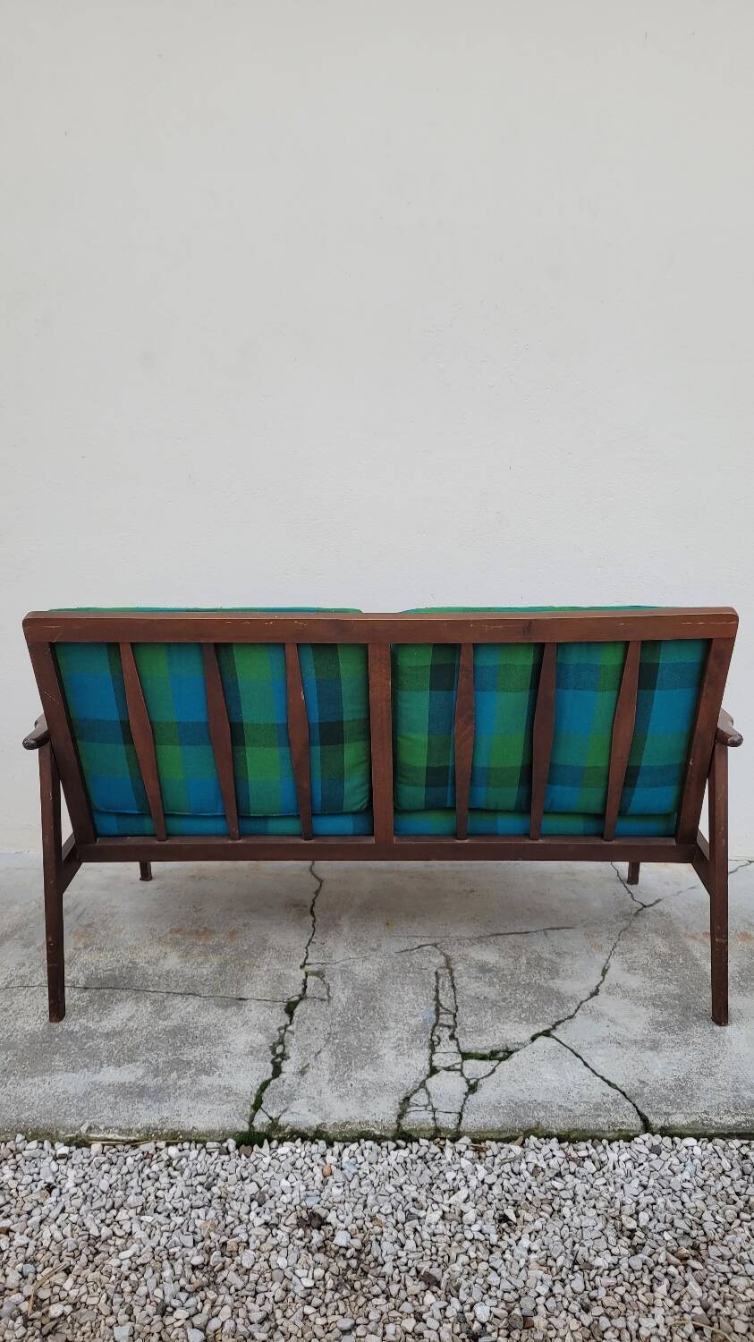 Vintage Scandinavian 2-seater sofa bench - 1950s