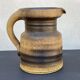 Vintage brown ceramic ear vase / jug vase