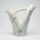 vase with double white and yellow collar, 60s