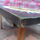 Vallauris style ceramic square coffee table