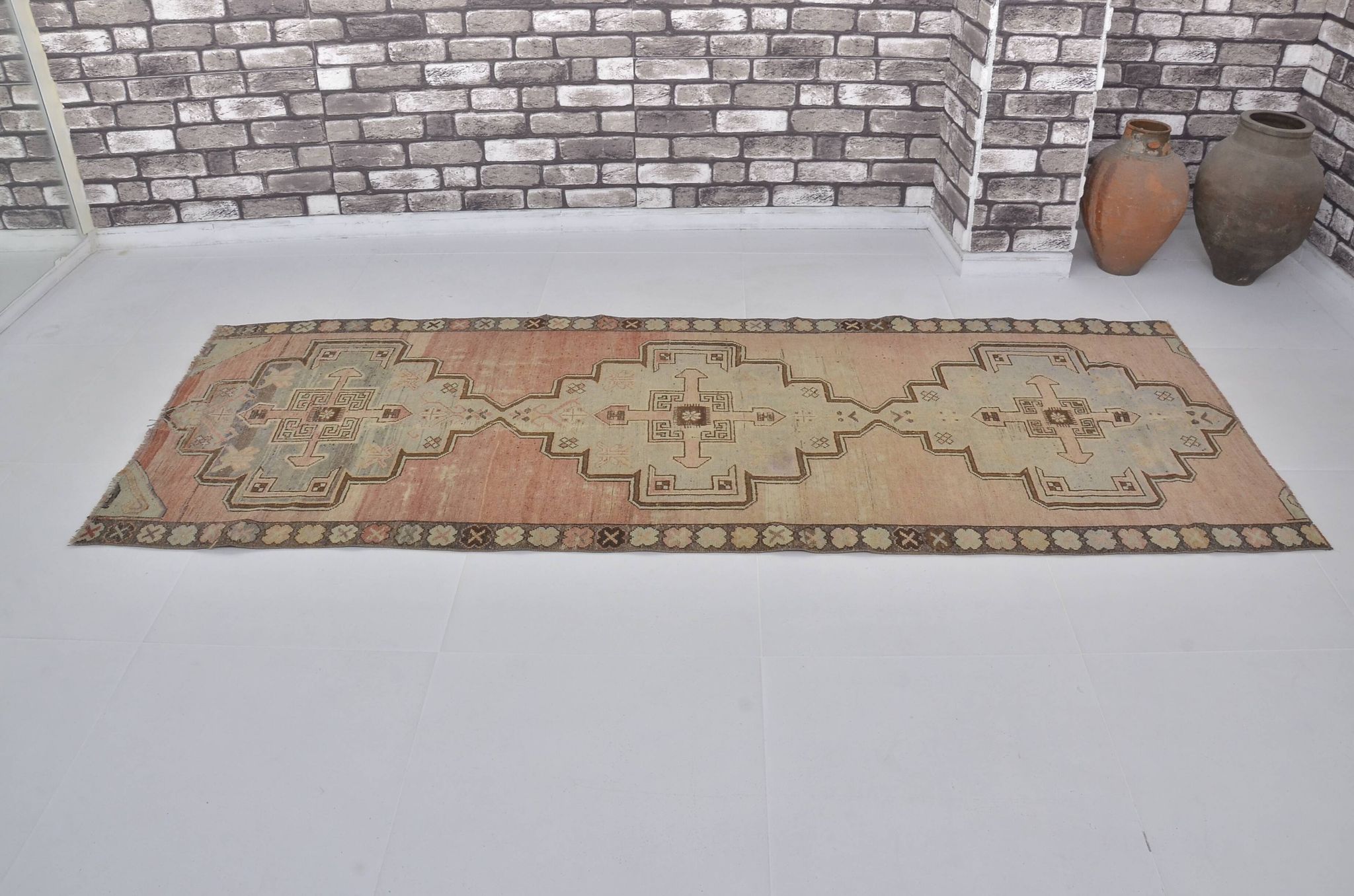 Vintage Antique Floral Oushak Rug sku 1286