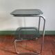Chrome and smoked glass side table 1970