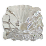 Crystal pocket emptier in the shape of a cut diamond. Baccarat style. Diameter 15cm