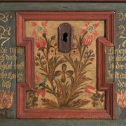 Antique wedding chest painted in pine – Austro-Hungarian Empire, Year 1775